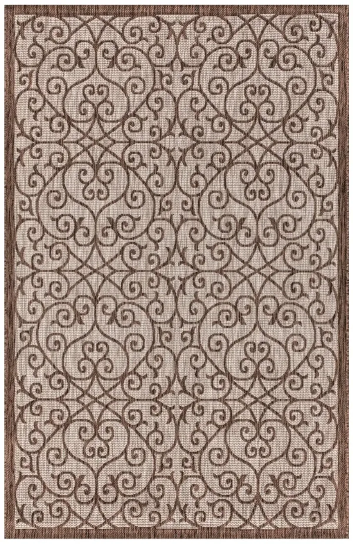 Madrid Vintage Filigree Textured Weave Indoor/Outdoor Area Rug