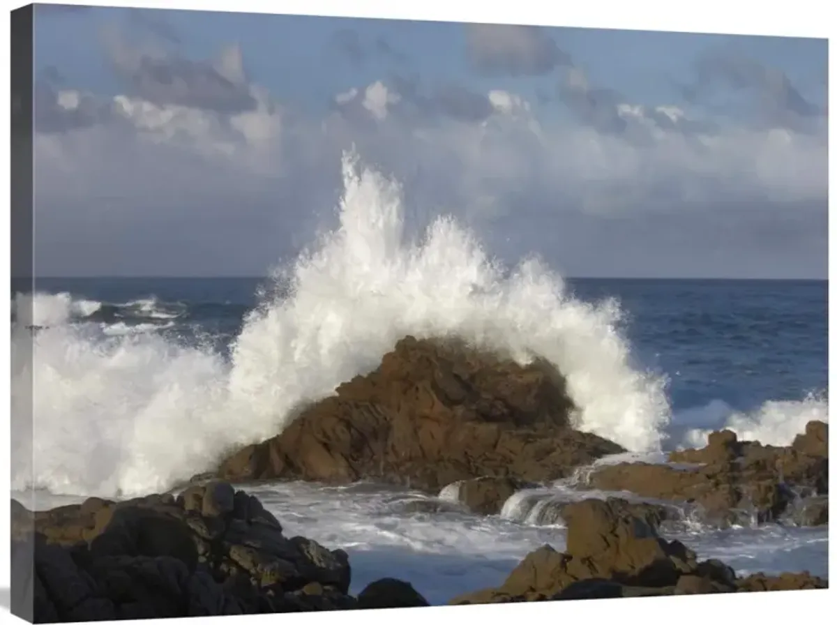 Crashing waves at Garrapata State Beach, Big Sur, California-Canvas Art-32x24