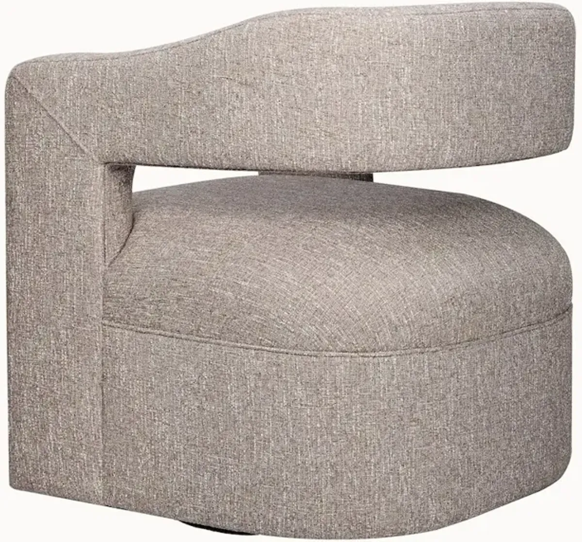 Jofran Lexy Modern Sculpted Curved Upholstered Swivel Accent Chair