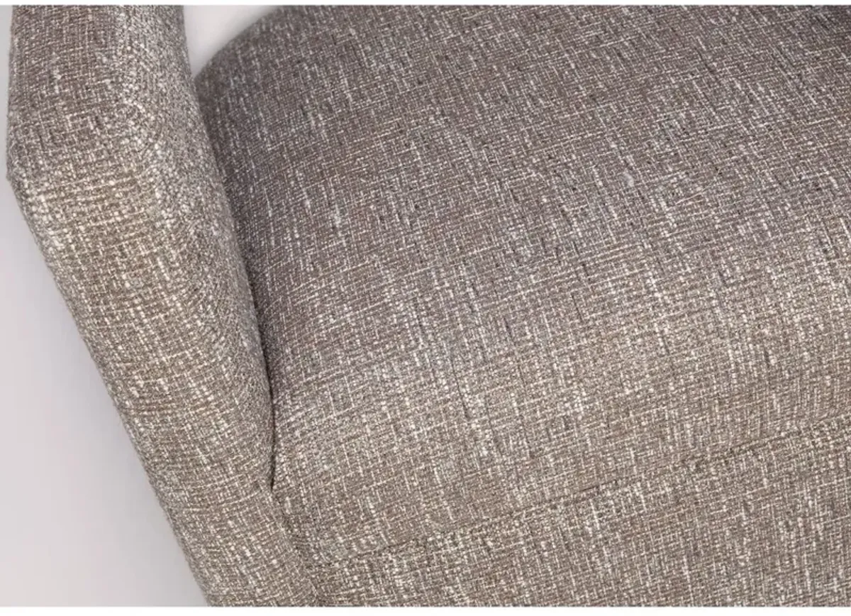Jofran Lexy Modern Sculpted Curved Upholstered Swivel Accent Chair