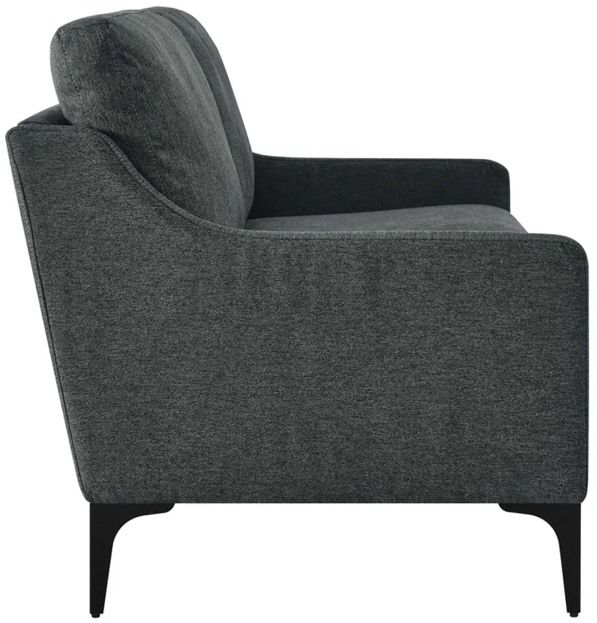 Corland Upholstered Fabric Loveseat Gray