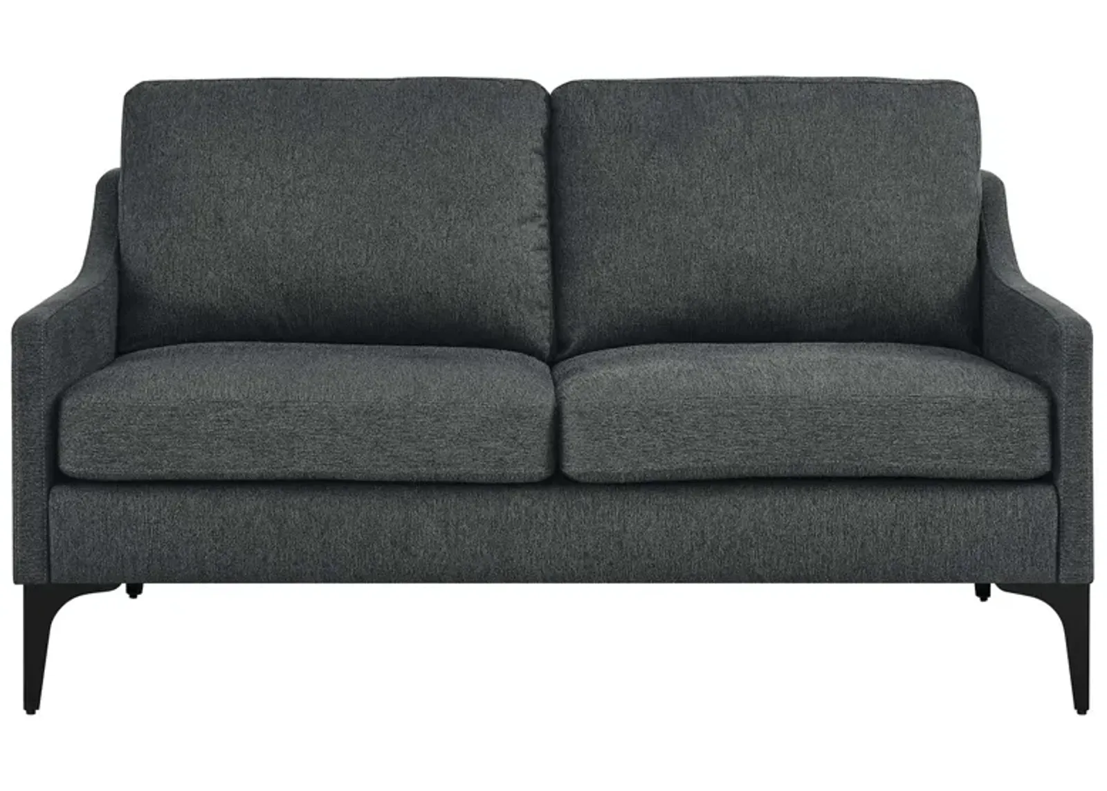 Corland Upholstered Fabric Loveseat Gray