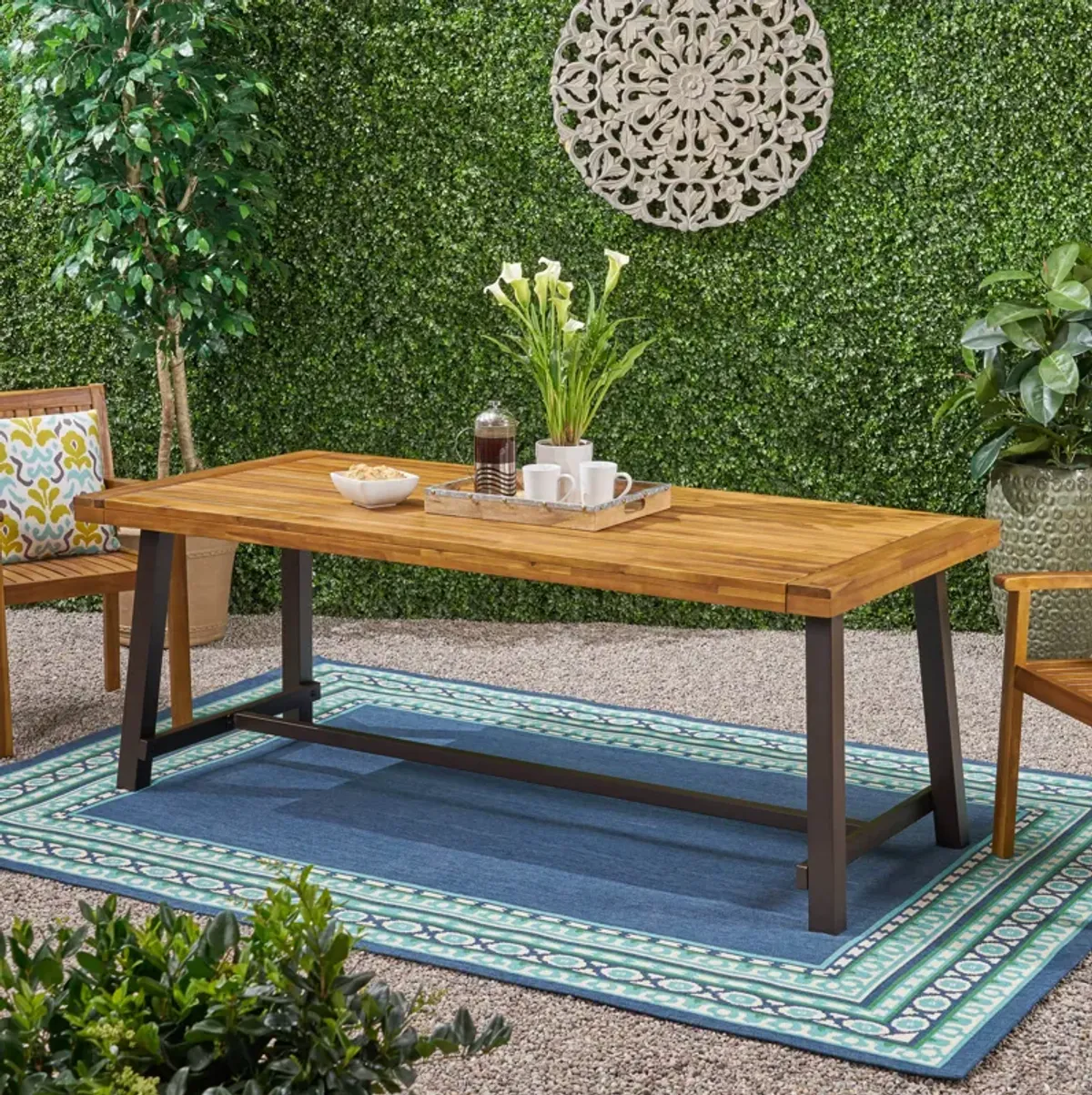 Christopher Knight Home® Outdoor Dining Table Farmhouse Bistro Table