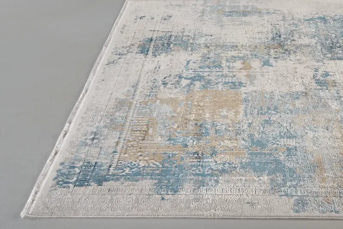 Cadiz 3890F Blue/Gray/Gold 3'1" x 10' Rug