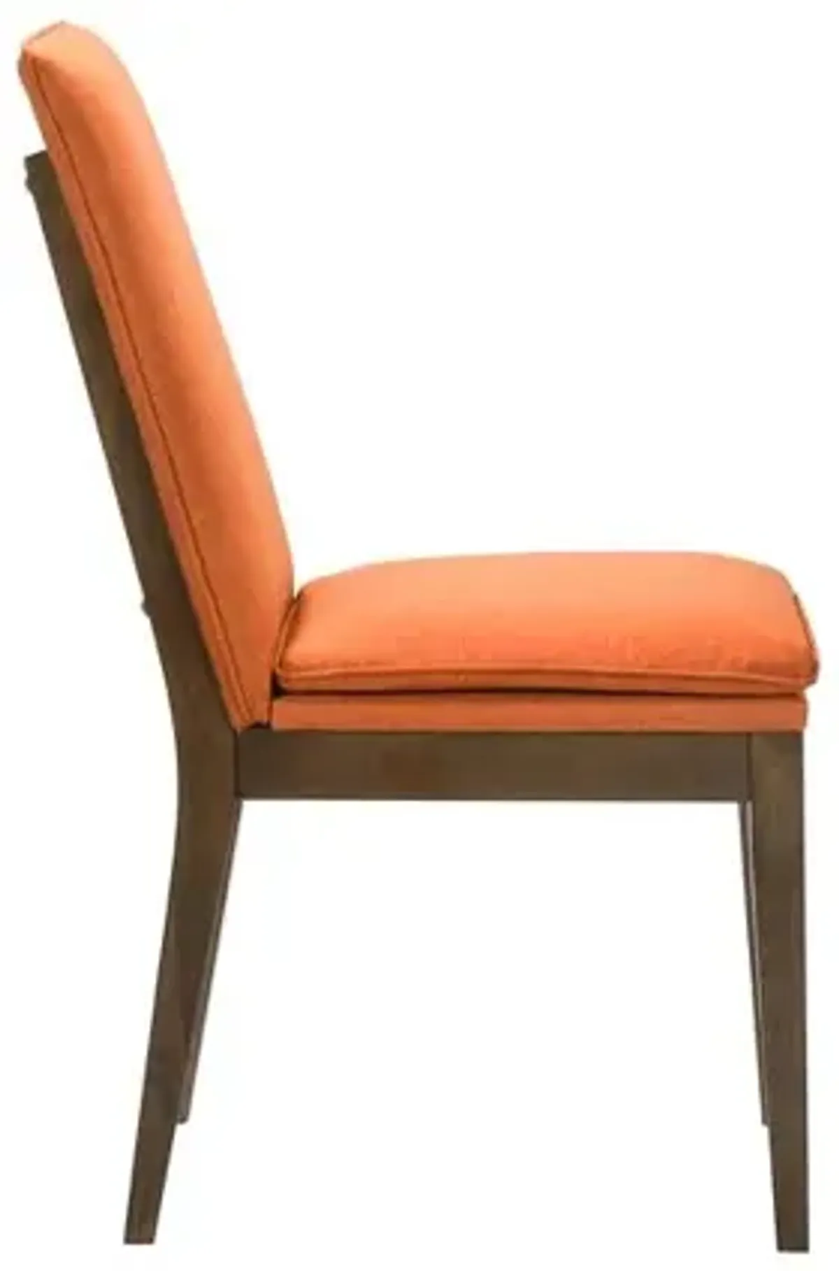 New Classic Furniture Maggie Dining Chair W/Terra Cotta Cushion-Walnut