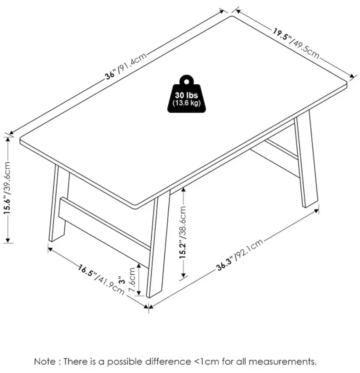 Beginning Coffee Table, White