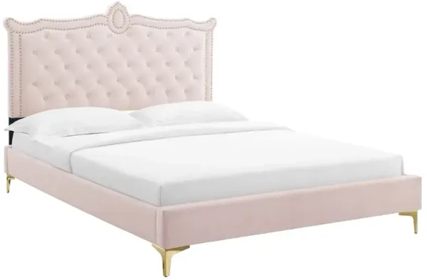 Modway - Clara Performance Velvet Queen Platform Bed