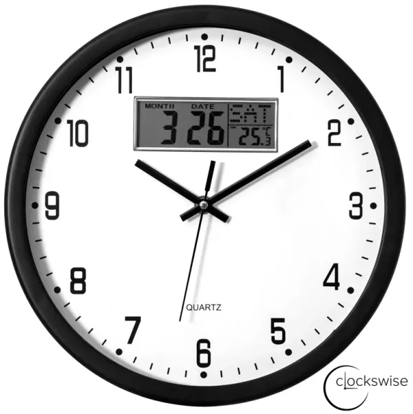 Clockswise 12-inch Wall Clock, Non-Ticking Analog