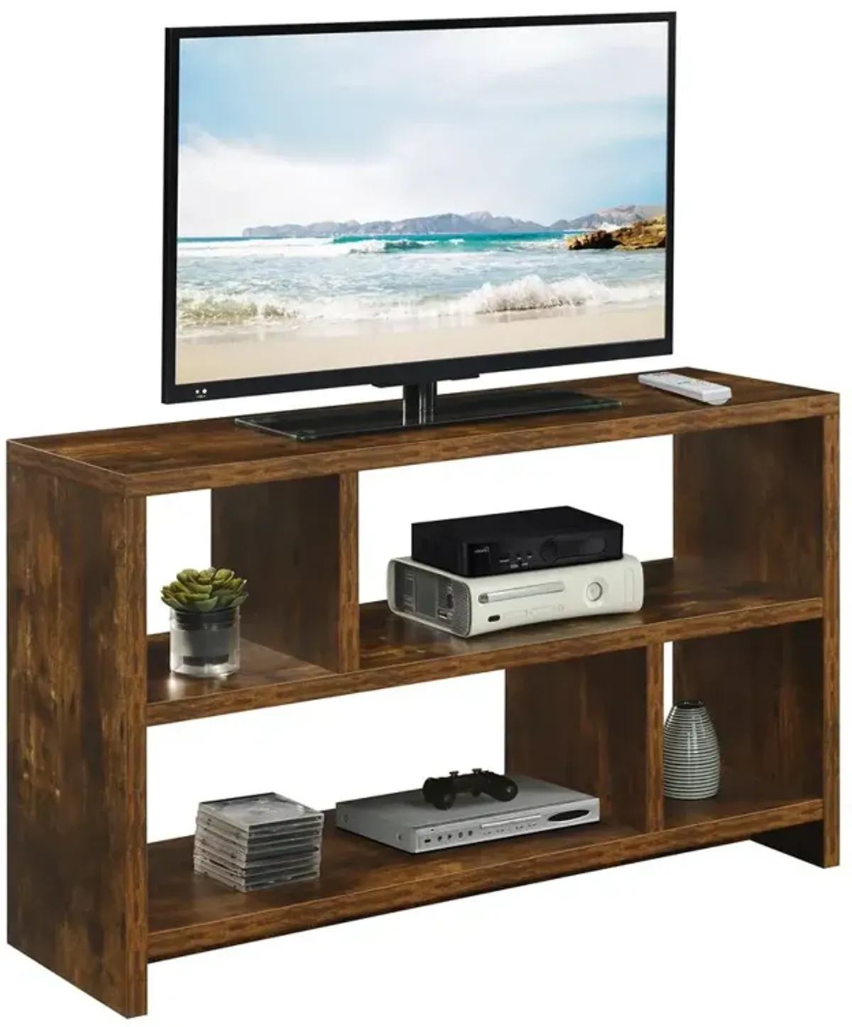 Convenience Concepts Northfield TV Stand Console with Shelves, Barnwood