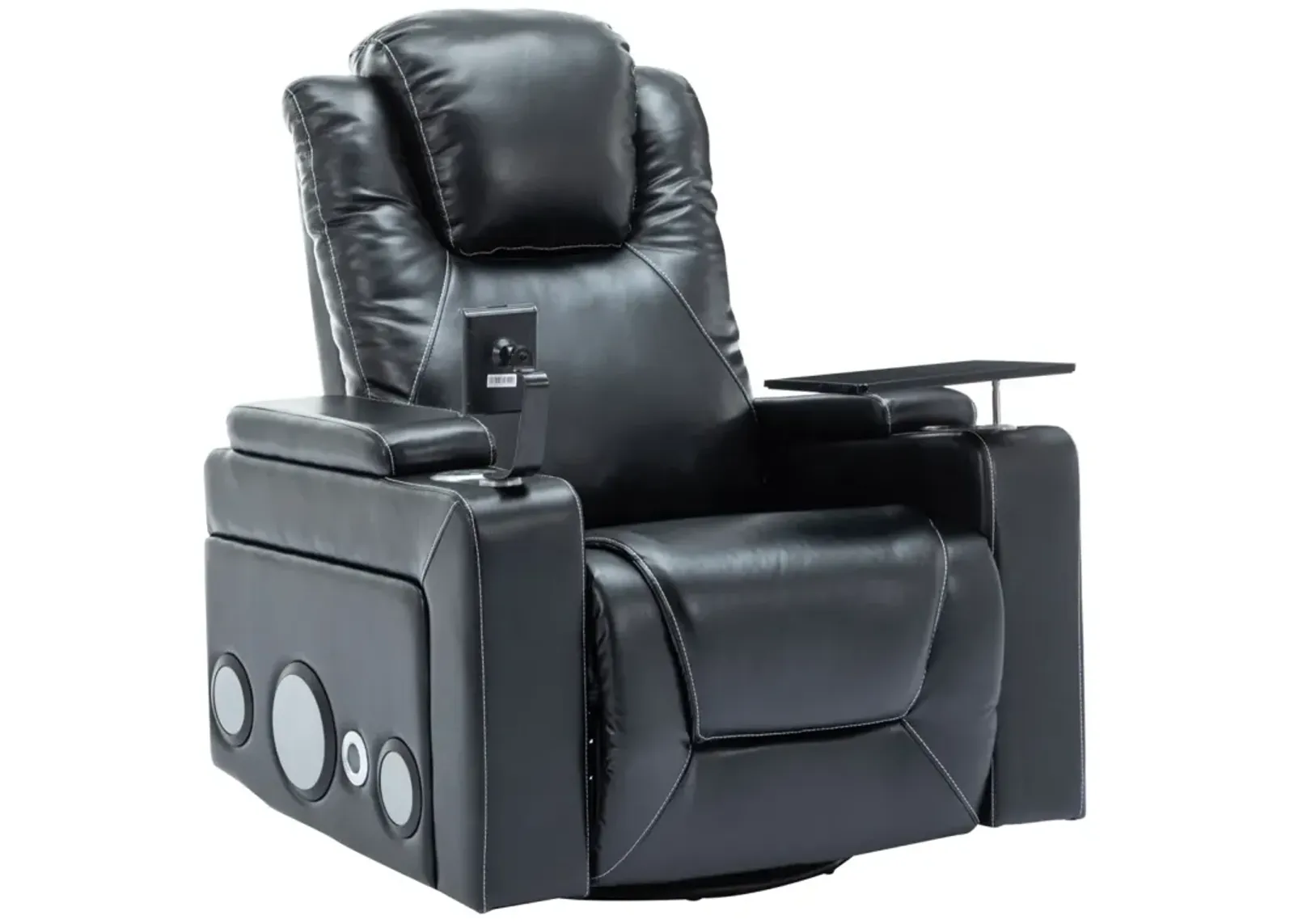 Swivel Power Recliner with Surround Sound & Storage