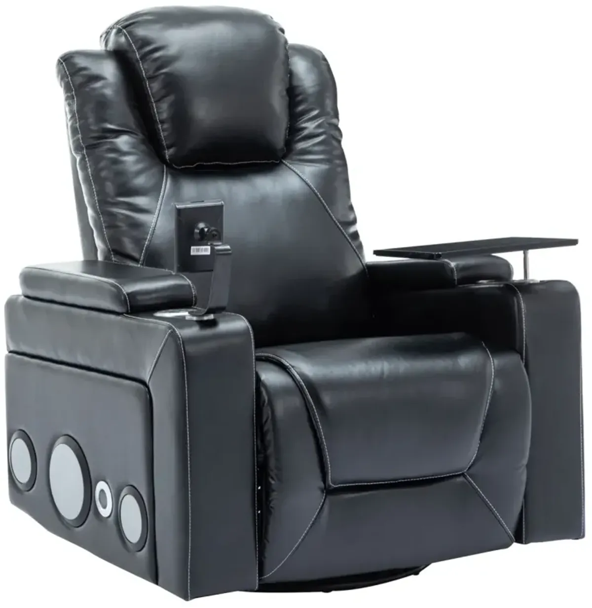 Swivel Power Recliner with Surround Sound & Storage