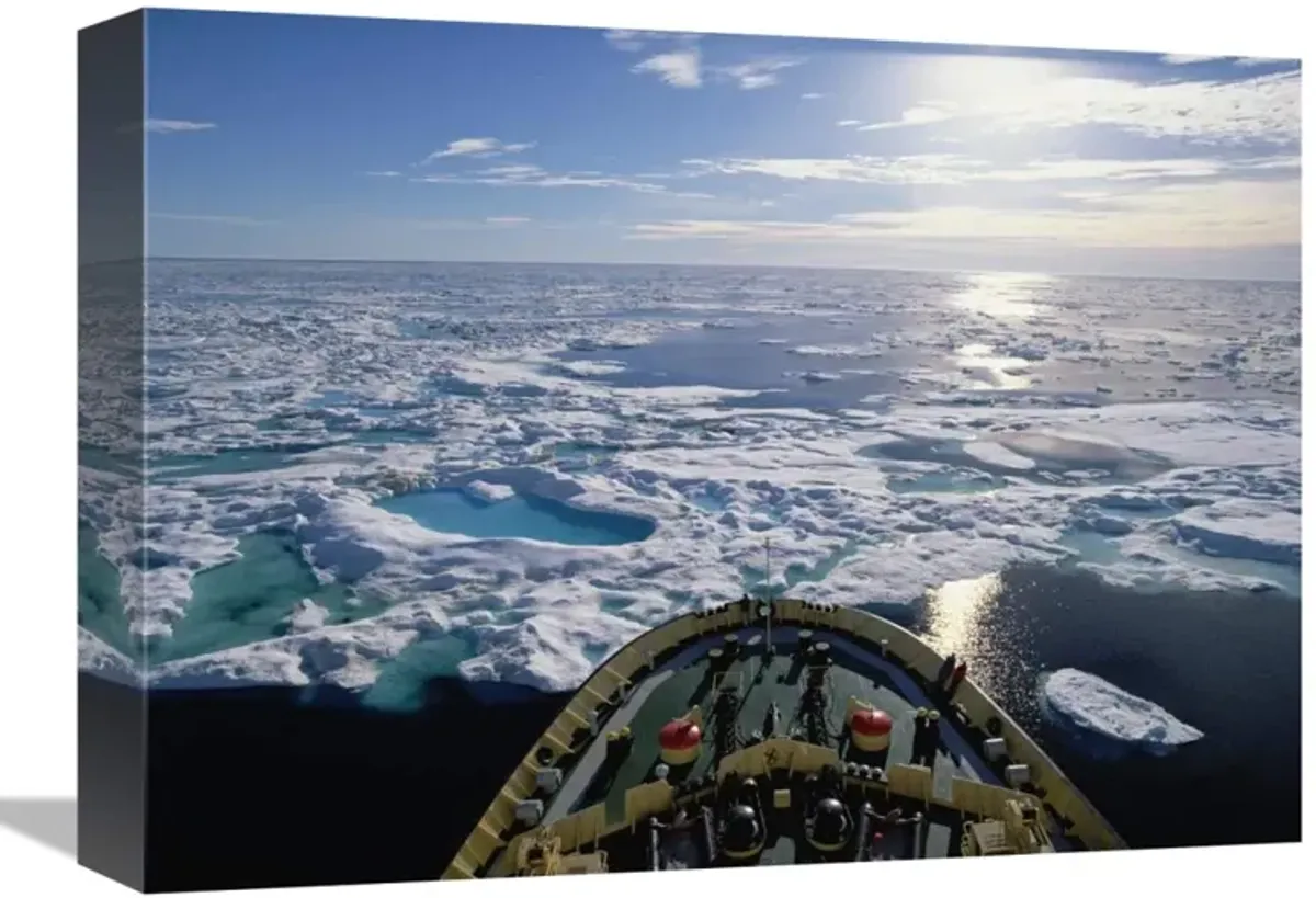 Icebreaker in the Arctic, Canada-Canvas Art-16x12