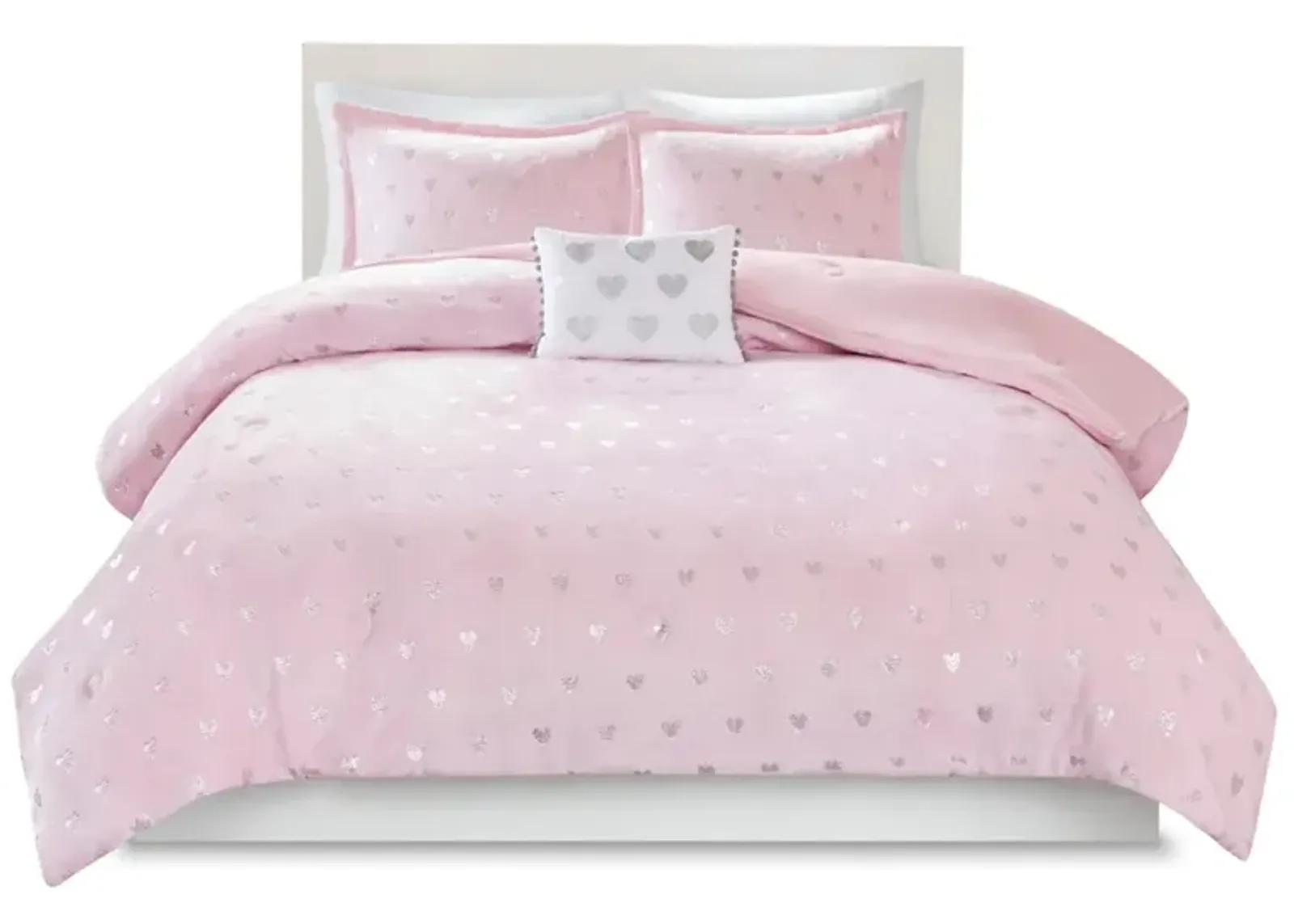 Gracie Mills Elysia Metallic Printed Plush Comforter Set