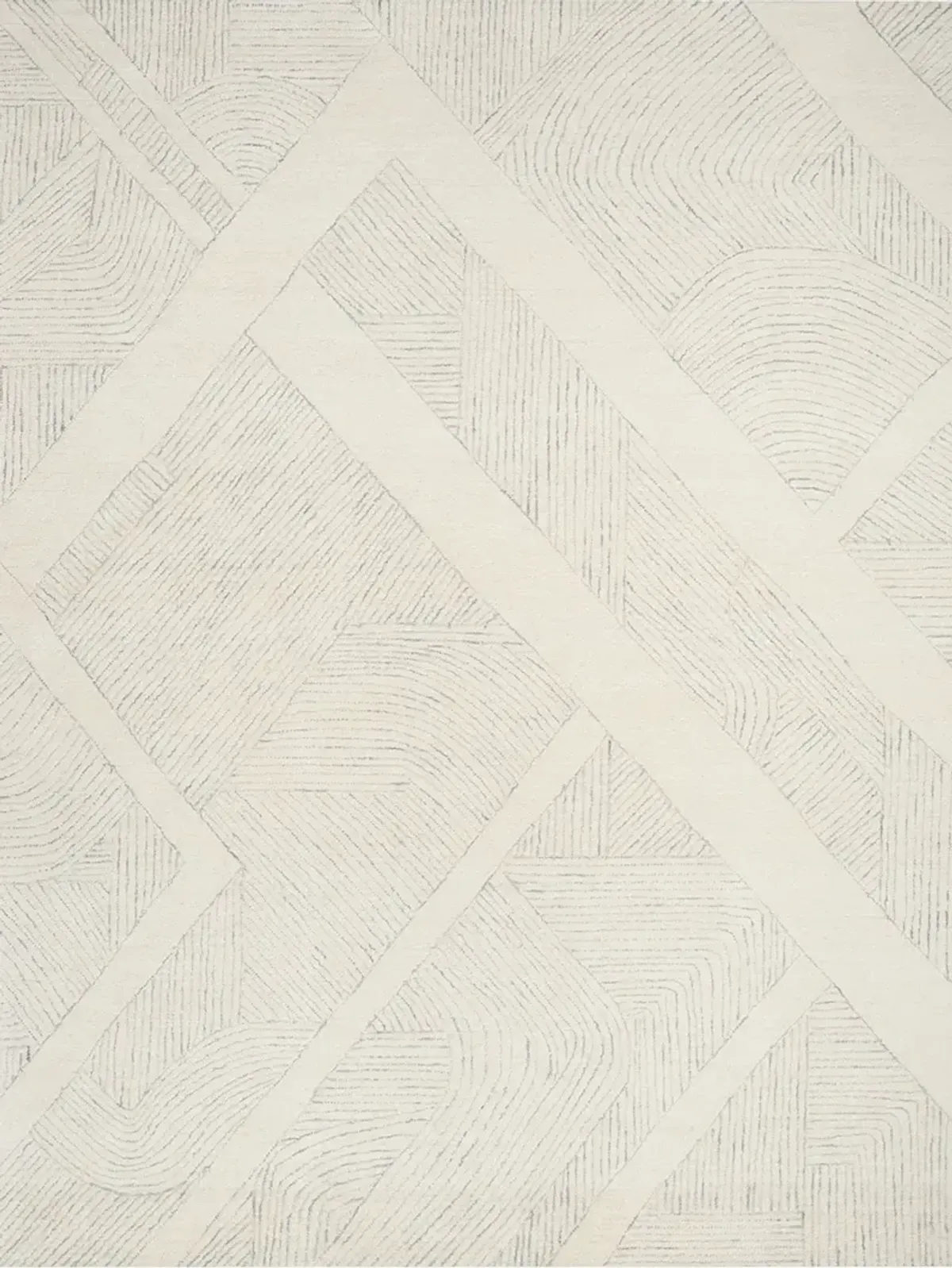 Pure Patterns PRN01 Ivory/Gray 7'9" x 9'9" Rug