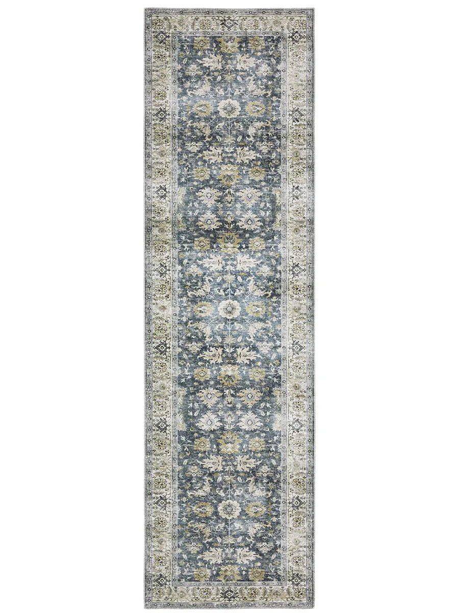 Charleston 2' x 8' Blue Rug