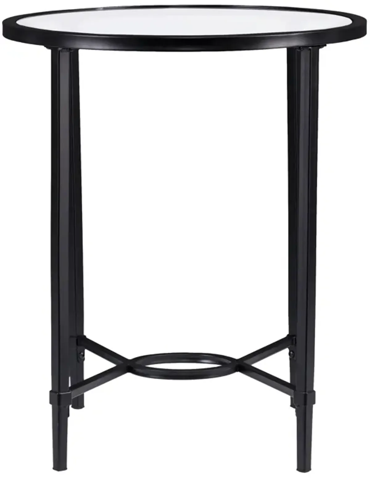 Quinton Metal/Glass Oval Side Table