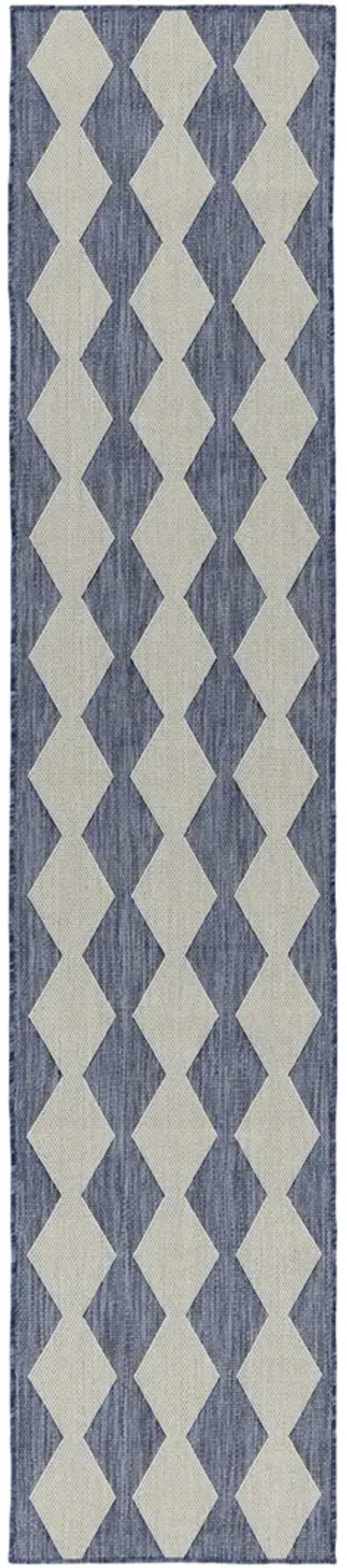 Positano POS04 Navy/Blue 2'2" x 12' Rug