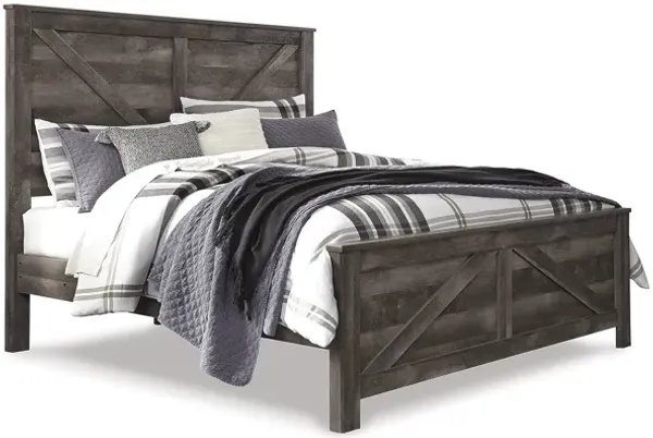 Wynnlow King Crossbuck Panel Bed