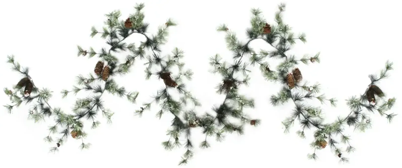 9.5' Frosted Pine with Pine Cones Artificial Christmas Garland - Unlit