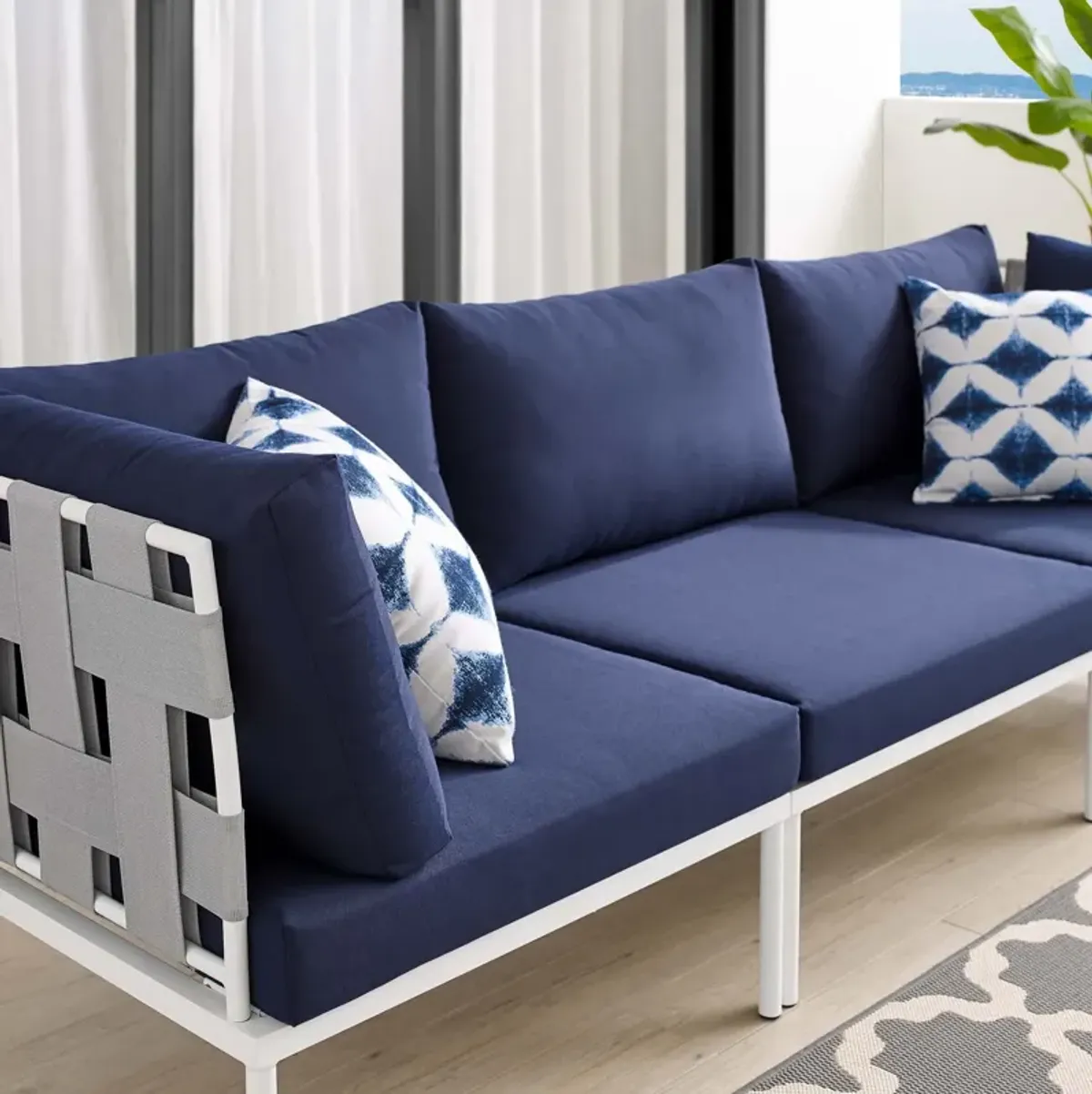 Modway - Harmony Sunbrella® Outdoor Patio Aluminum Sofa