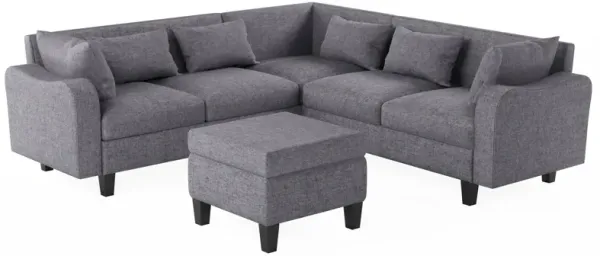 Merax Modern Sectional Sofa with Coffee Table