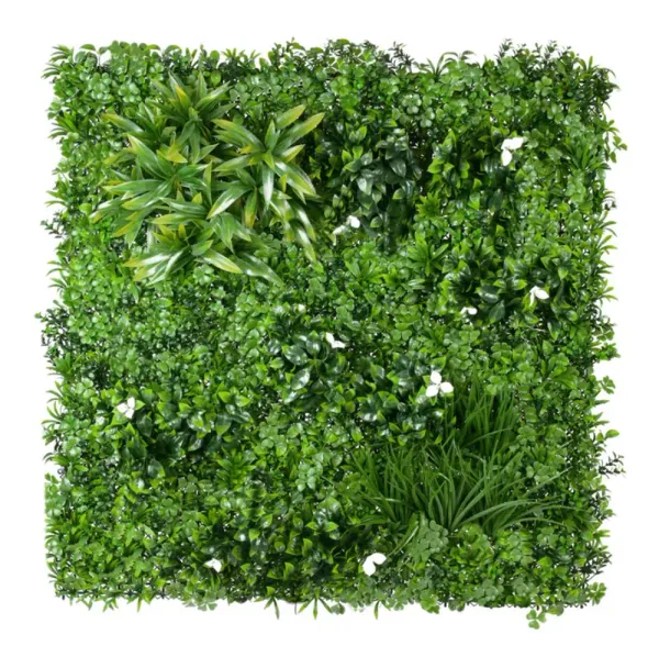 Luxury White Oasis Artificial Vertical Garden 40" x 40" 11SQ FT Commercial Grade UV Resistant