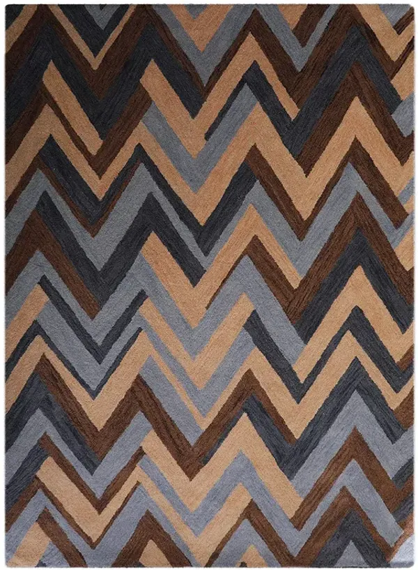 RUGSOTIC CARPETS HAND TUFTED WOOL ECO-FRIENDLY AREA RUGS  - 9'x12', Rectangle Shape, Multicolor, Abstract Modern Design, High Pile Thick Handmade Area Rugs for Living Room, Bed Room (K03076)