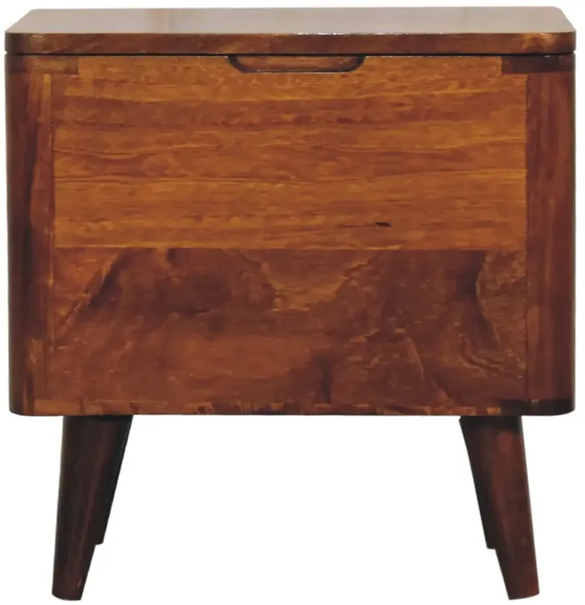 Artisan Furniture Solid Wood Chestnut Lid-up Storage Stool
