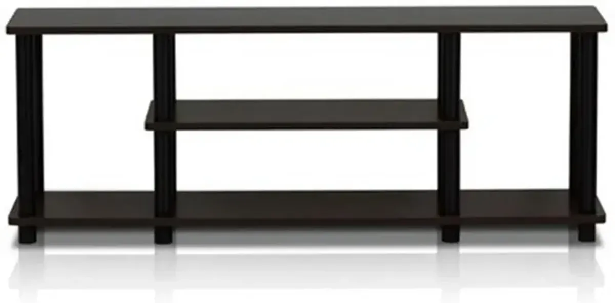 Furinno Furinno 12250R1WN/BK Turn-N-Tube No Tools 3D 3-Tier Entertainment TV Stands