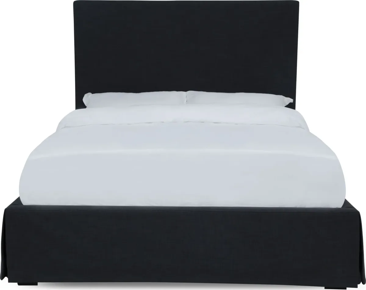 Cheviot King-Size Upholstered Skirted Storage Panel Bed