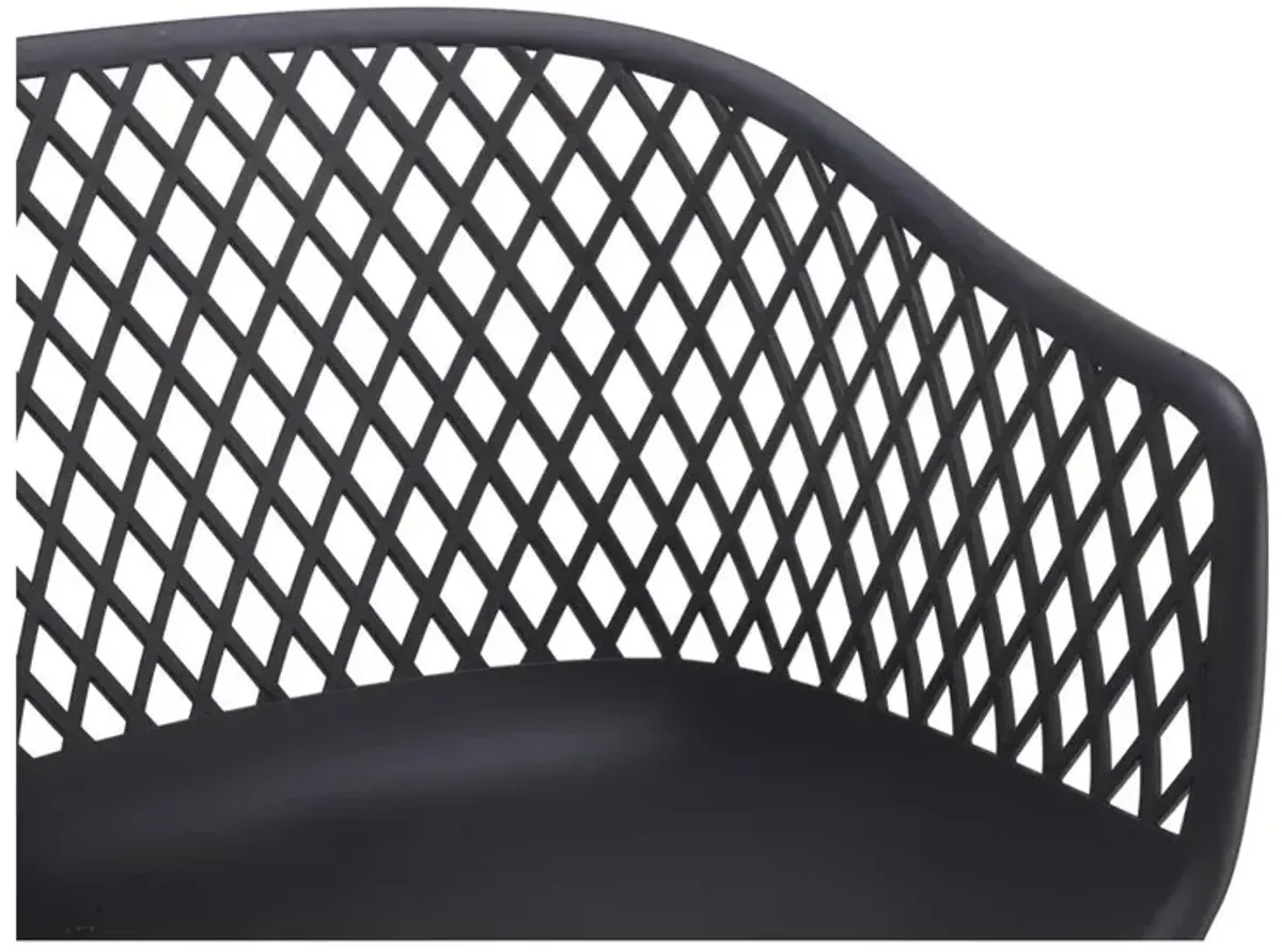 Moe's Home Collection Piazza Outdoor Chair Black-Set Of Two