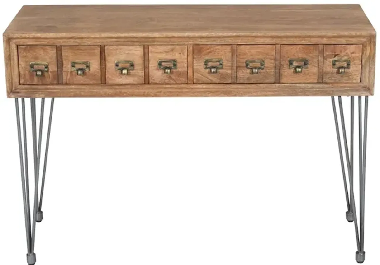 Jofran American Vintage Solid Wood Sofa Table with Apothecary Drawers