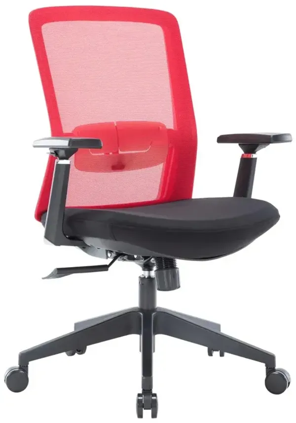 LeisureMod Ingram Modern  Office Task Chair with adjustable armrests