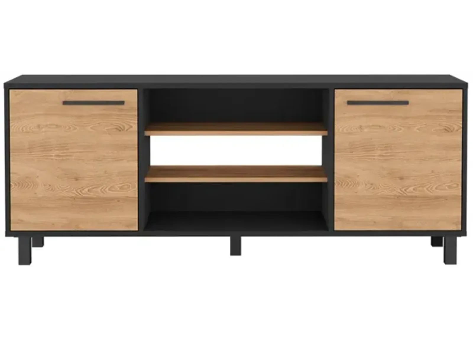 Tv Stand For Tv´S Up 55" Washington, Living Room, Black / Pine