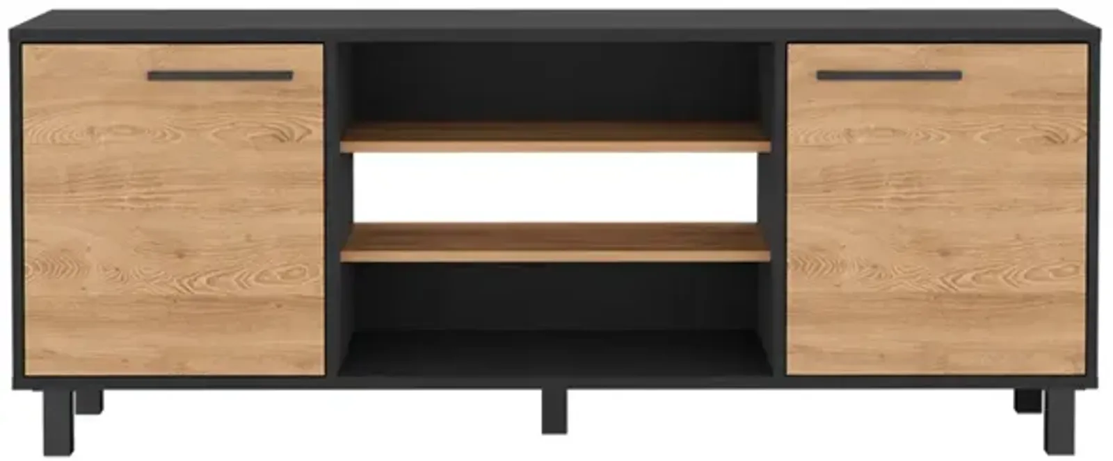 Tv Stand For Tv´S Up 55" Washington, Living Room, Black / Pine