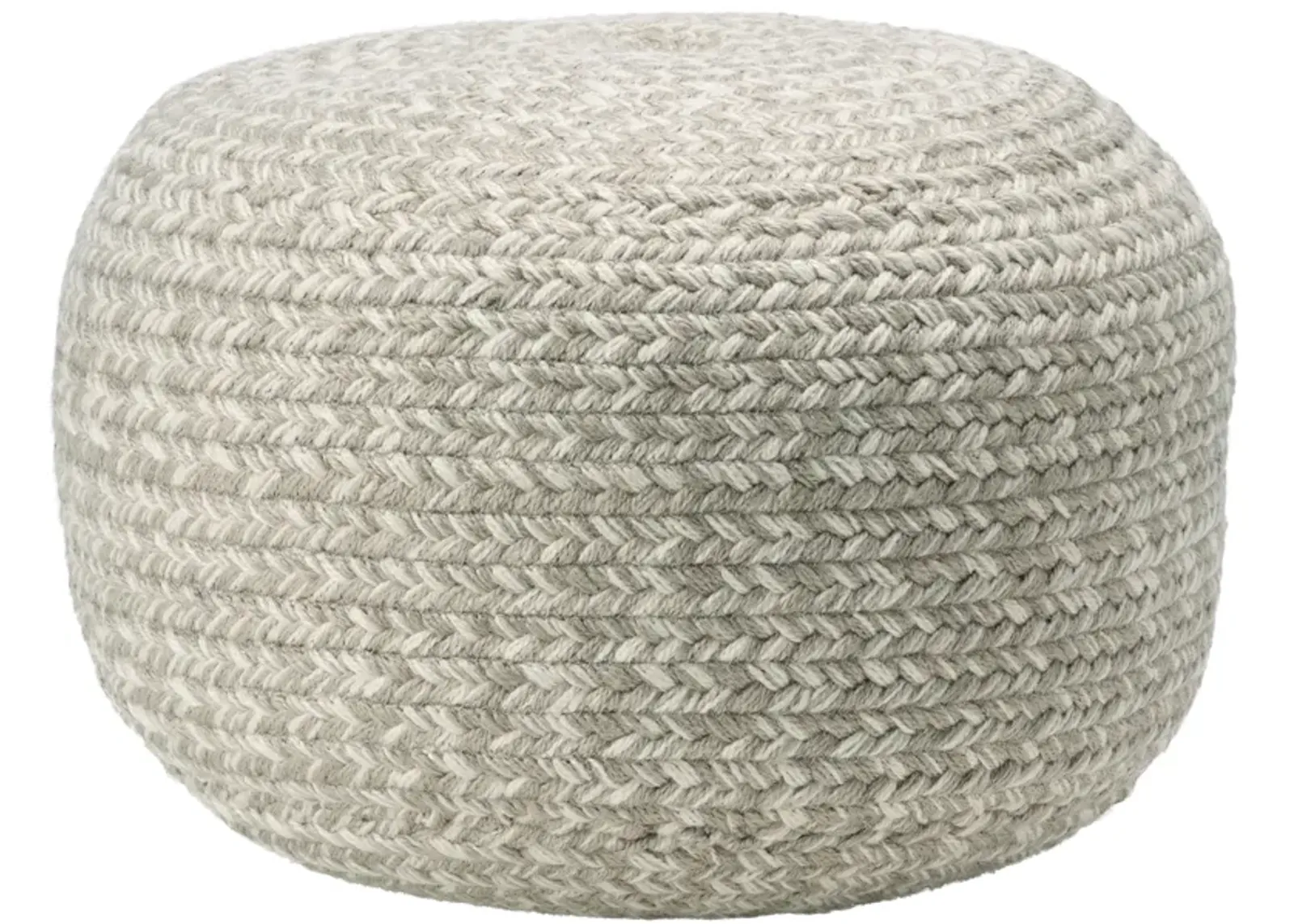 Saba Solar Pouf in Flint Gray