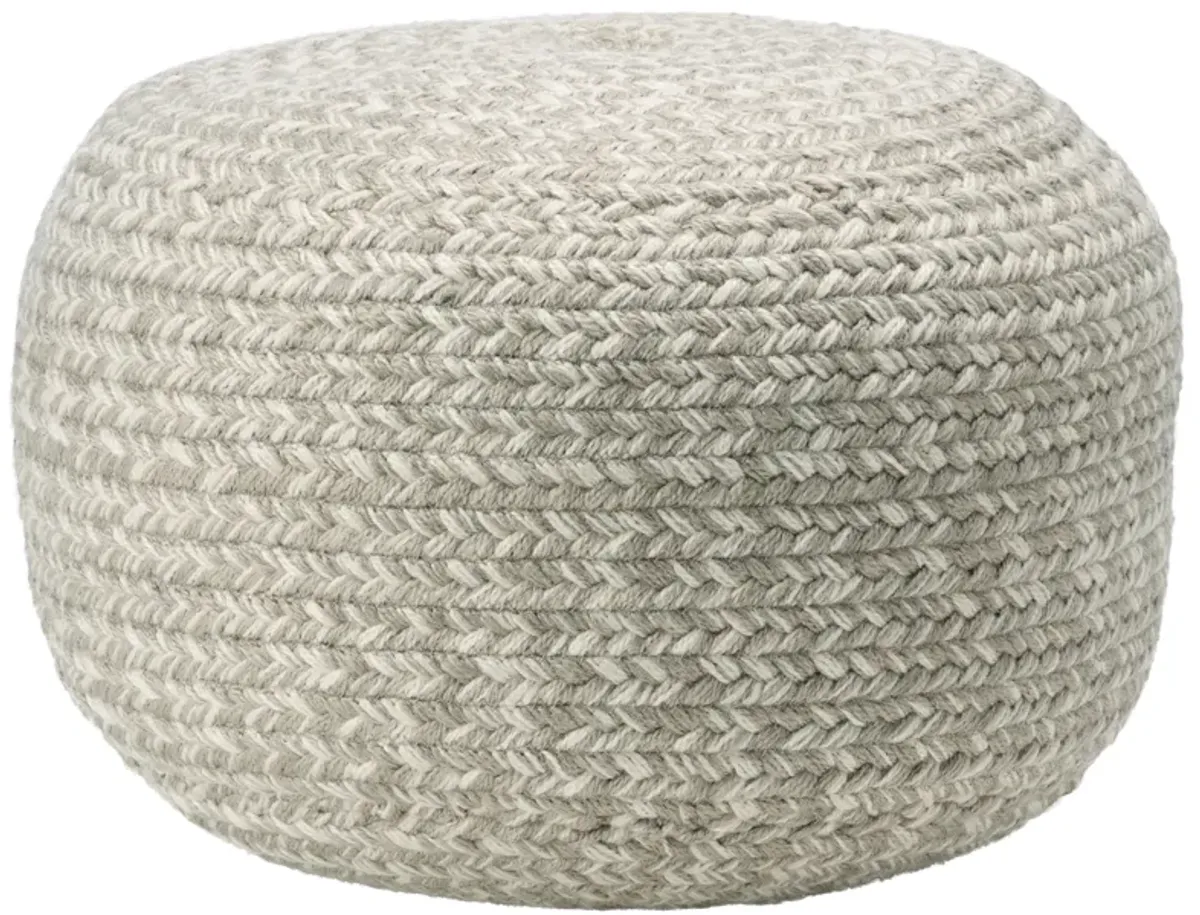 Saba Solar Pouf in Flint Gray