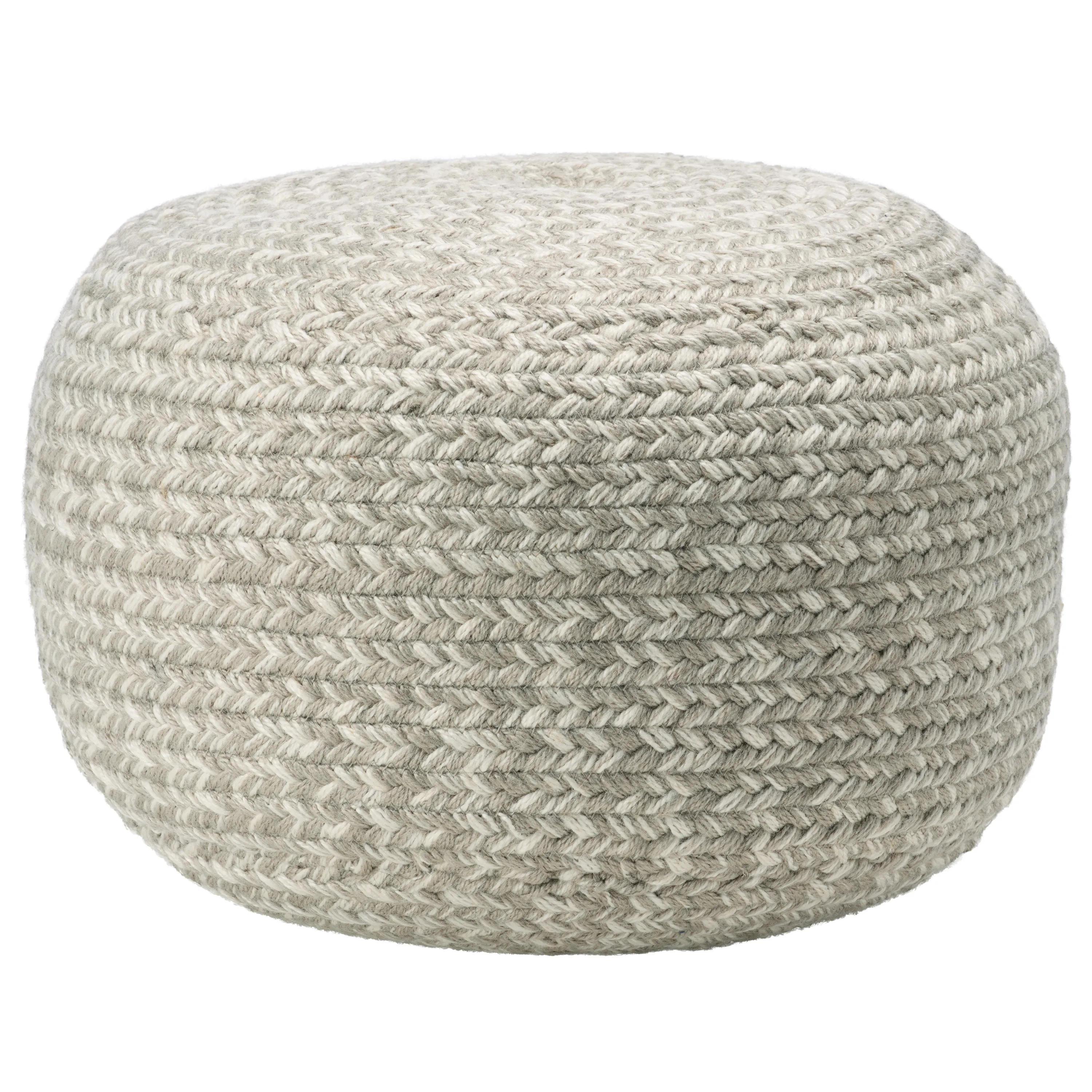 Saba Solar Pouf in Flint Gray