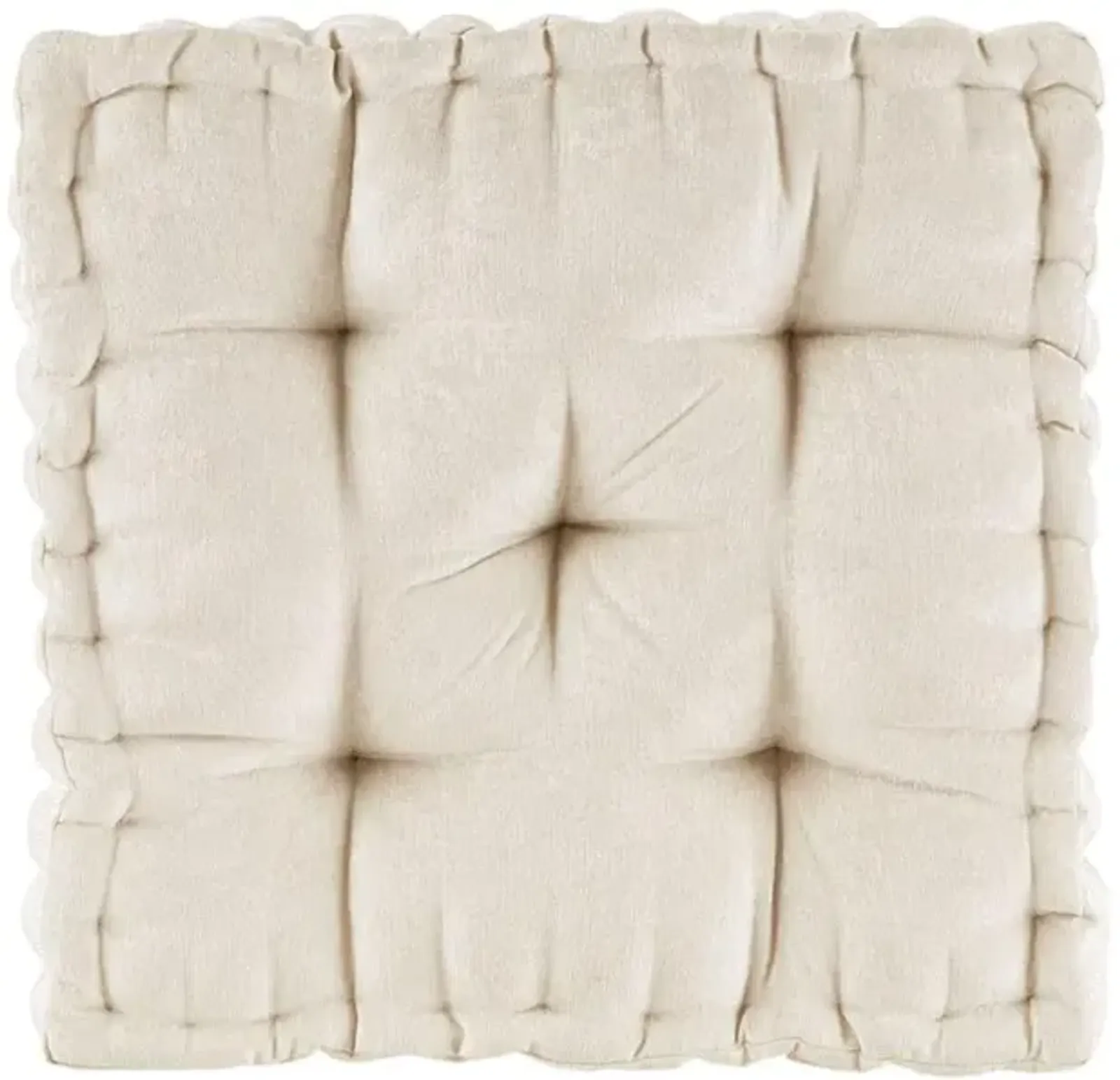 Belen Kox Azza Ivory Chenille Floor Pillow Cushion, Belen Kox