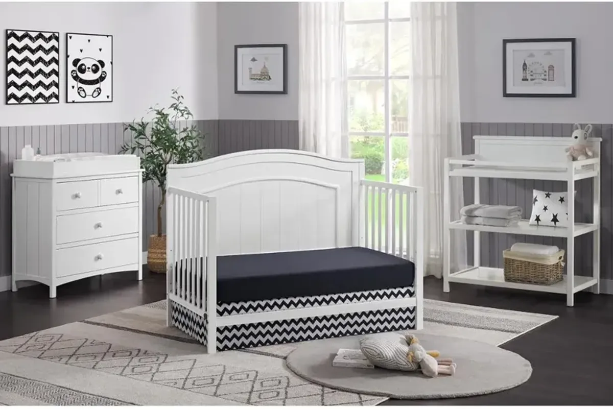 Oxford Baby Nolan 4 In 1 Convertible Crib Snow White