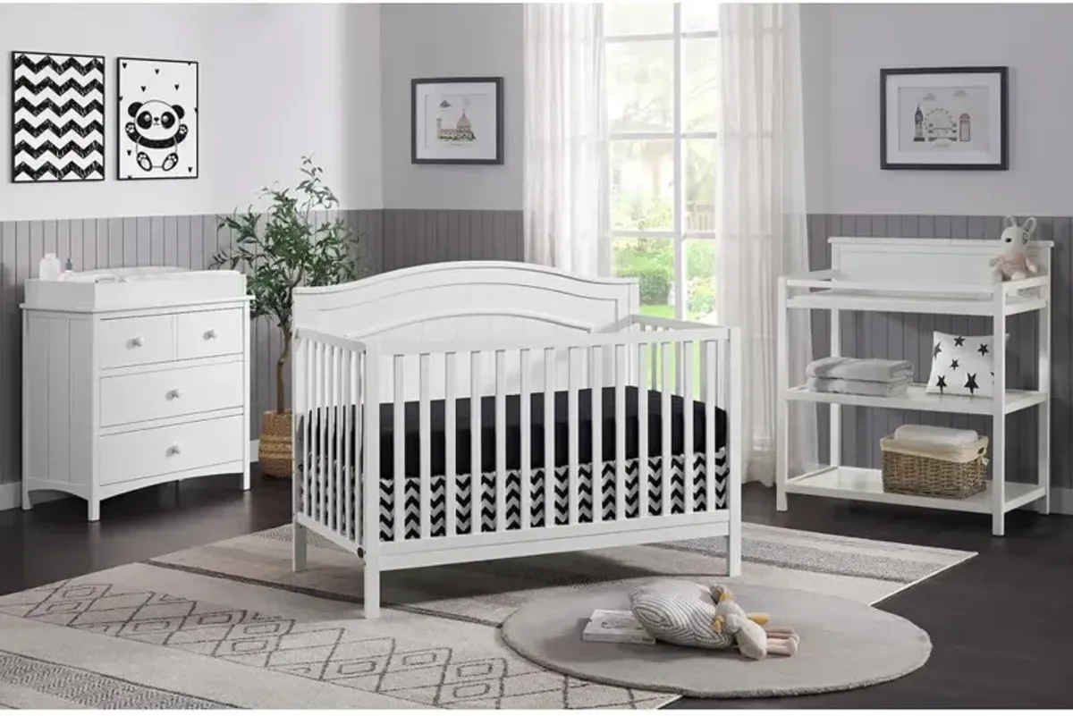 Oxford Baby Nolan 4 In 1 Convertible Crib Snow White