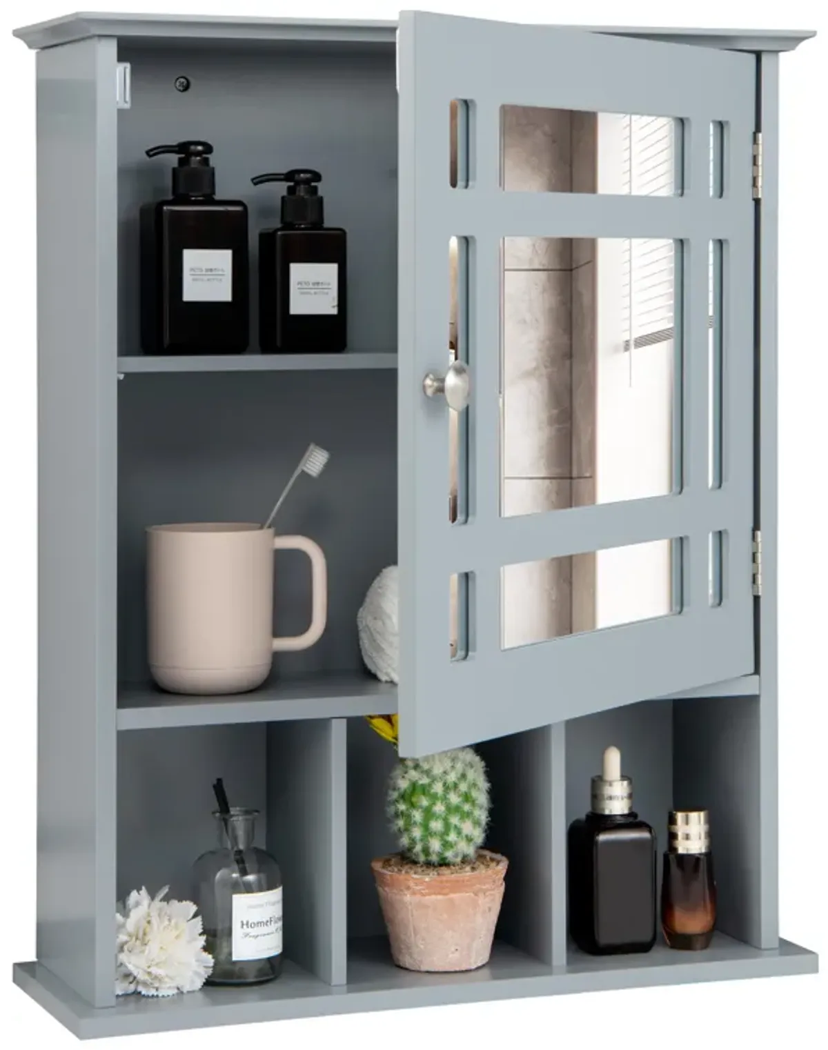 Wall Mounted and Mirrored Bathroom Cabinet