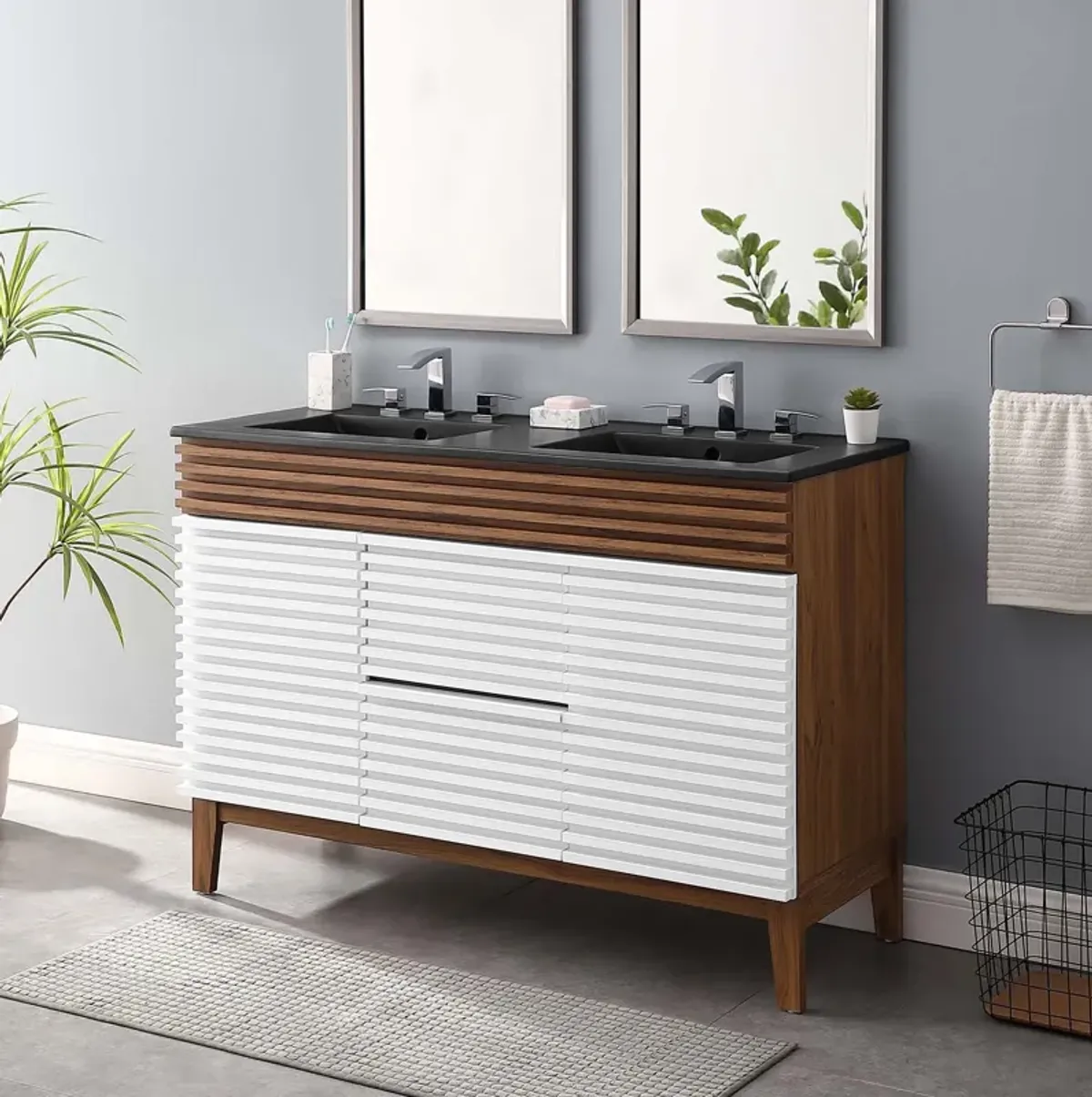 Render 48" Double Sink Bathroom Vanity