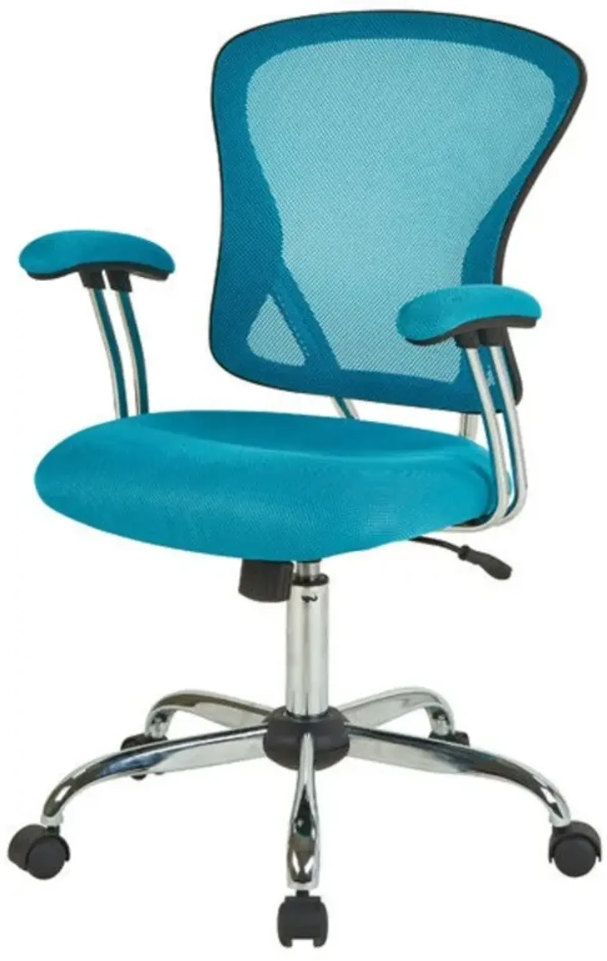 Hivvago Blue High Back Mesh Office Chair with Padded Armrest