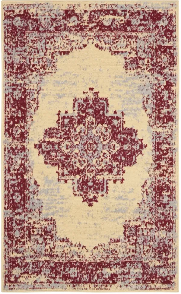 Grafix GRF14 Cream/Red 3' x 5' Rug