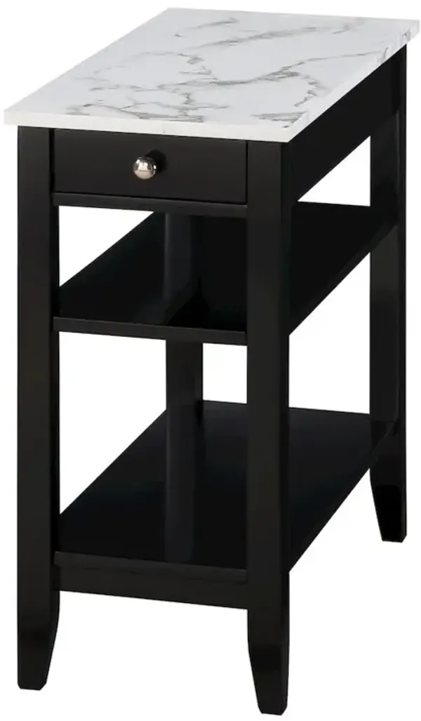 Convenience Concepts American Heritage 1 Drawer Chairside End Table with Shelves