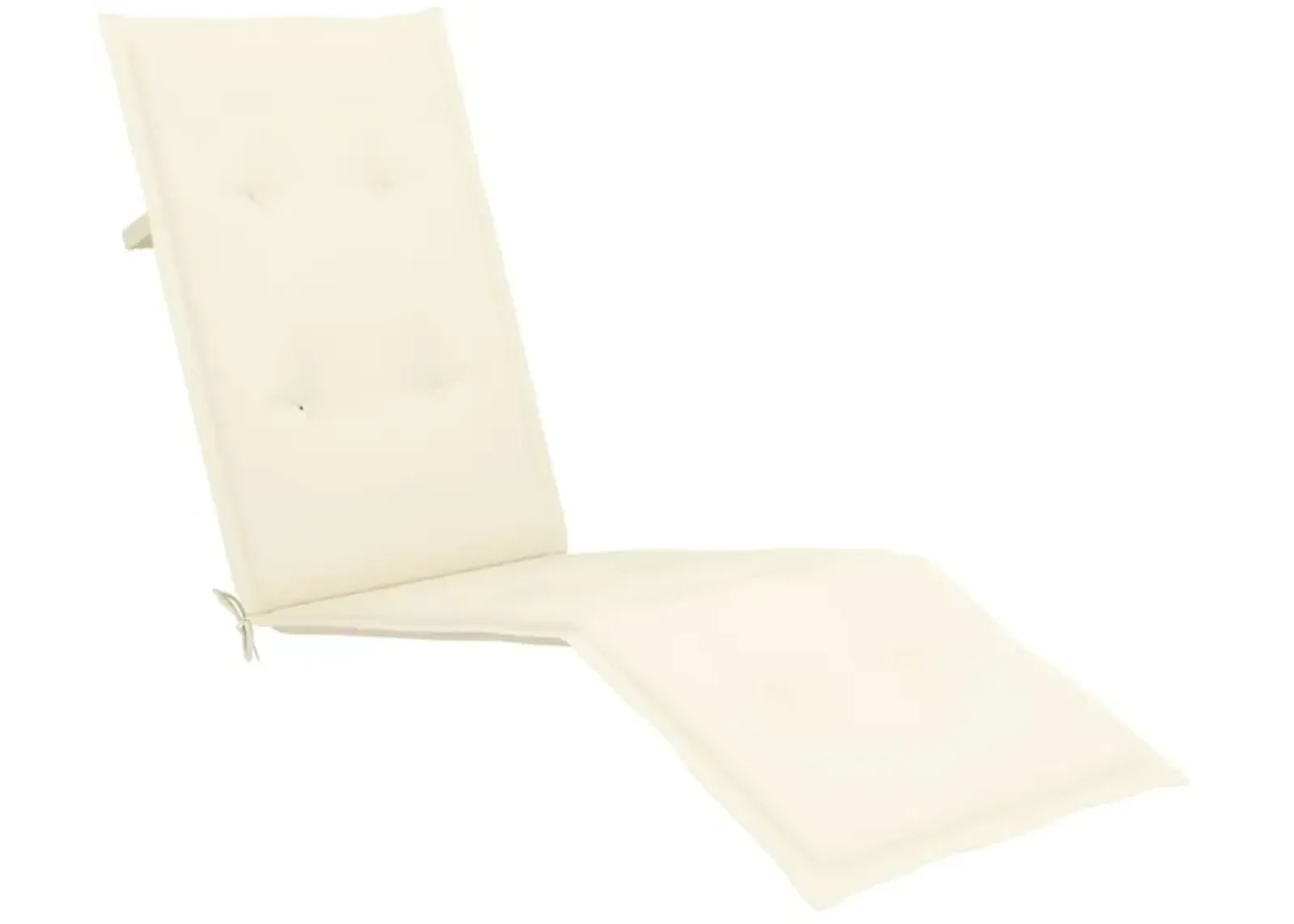 vidaXL Deck Chair Cushion Cream (29.5"+41.3")x19.7"x1.6"