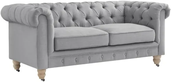 Rustic Manor Bayleigh Linen Chesterfield Loveseat