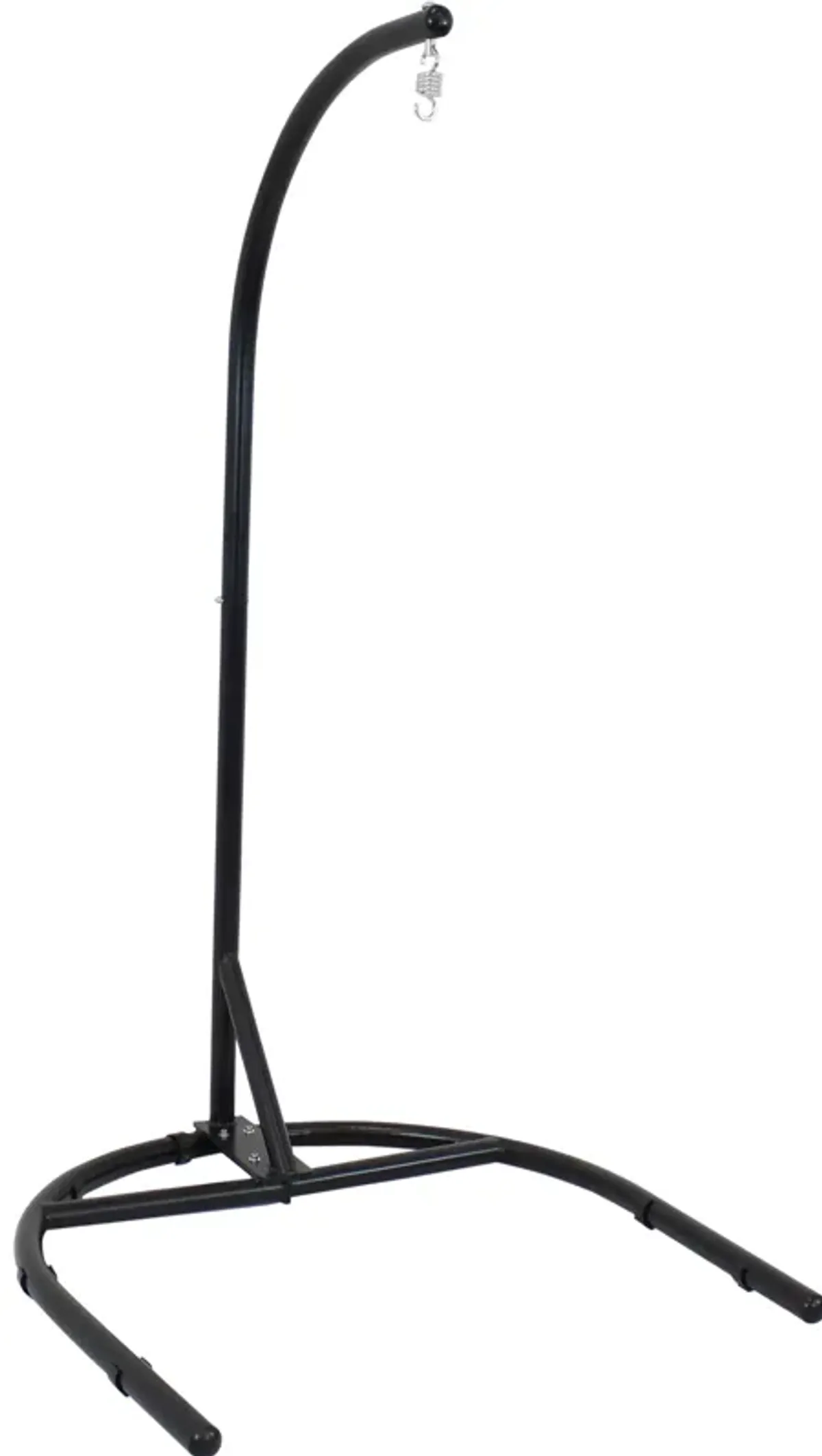 Sunnydaze U-Base Powder-Coated Steel Hanging Chair Stand - Black - 76 in