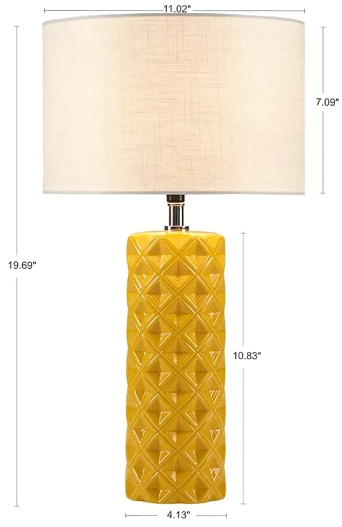 Gracie Mills Clarke Modern Geometry Ceramic Table Lamp